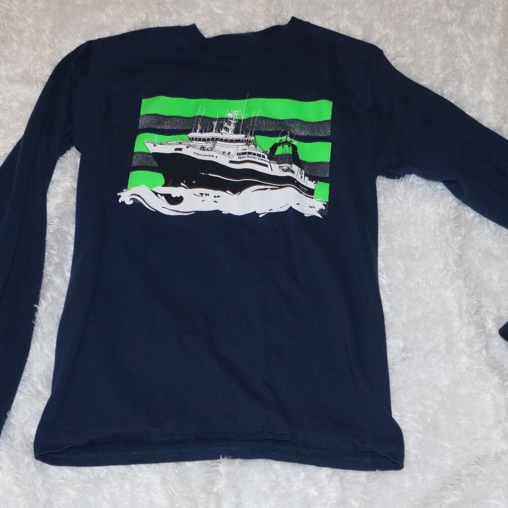Haynes Beefy-T Ocean Rover  shirt size small 100% cotton preshrunk